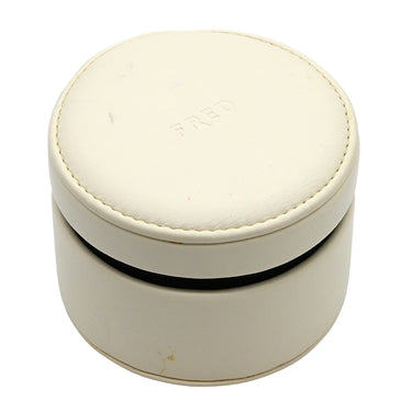 フレッド FRED フォース10 ラージモデル ホワイト×ブラック×ホワイトゴールド K18WG ステンレスケーブル ブレスレット Au750 18K 18金 ステンレスケーブル 二重 2連