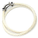 フレッド FRED フォース10 ラージモデル ホワイト×ブラック×ホワイトゴールド K18WG ステンレスケーブル ブレスレット Au750 18K 18金 ステンレスケーブル 二重 2連