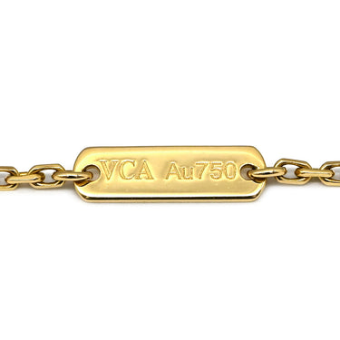 ヴァンクリーフアーペル Van Cleef & Arpels ヴィンテージ アルハンブラ ペンダント VCARO9VA00 グリーンXイエローゴールド K18YG マラカイト ネックレス 750 18金