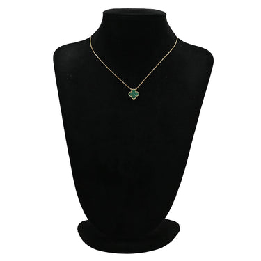 ヴァンクリーフアーペル Van Cleef & Arpels ヴィンテージ アルハンブラ ペンダント VCARO9VA00 グリーンXイエローゴールド K18YG マラカイト ネックレス 750 18金