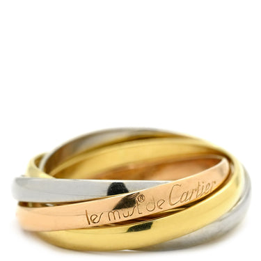 カルティエ Cartier トリニティSM 5連 ホワイトゴールドXイエローゴールドXピンクゴールド K18WG K18YG K18PG #53(JP13) リング 指輪 3カラー 14号