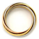 カルティエ Cartier トリニティSM 5連 ホワイトゴールドXイエローゴールドXピンクゴールド K18WG K18YG K18PG #53(JP13) リング 指輪 3カラー 14号