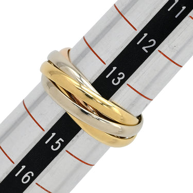 カルティエ Cartier トリニティSM 5連 ホワイトゴールドXイエローゴールドXピンクゴールド K18WG K18YG K18PG #53(JP13) リング 指輪 3カラー 14号