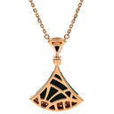 ブルガリ BVLGARI ディーヴァ ドリーム 351143 ピンクゴールド K18PG ダイヤモンド マラカイト ネックレス 緑 グリーン 750 18K 18金 RG