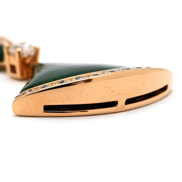 ブルガリ BVLGARI ディーヴァ ドリーム 351143 ピンクゴールド K18PG ダイヤモンド マラカイト ネックレス 緑 グリーン 750 18K 18金 RG