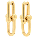 ティファニー Tiffany & Co ハードウェア ラージリンク 68533643 イエローゴールド K18YG ピアス 750 18K YG