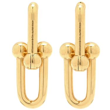 ティファニー Tiffany & Co ハードウェア ラージリンク 68533643 イエローゴールド K18YG ピアス 750 18K YG