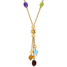 ブルガリ BVLGARI ビーゼロワン エレメント ネックレス CL854509 イエローゴールド×マルチカラー K18YG アメジスト ペリドット ロードライトガーネット ブルートパーズ シトリンクォーツ ネックレス 750 18K マルチストーン