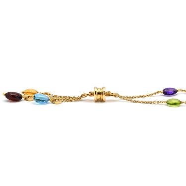 ブルガリ BVLGARI ビーゼロワン エレメント ネックレス CL854509 イエローゴールド×マルチカラー K18YG アメジスト ペリドット ロードライトガーネット ブルートパーズ シトリンクォーツ ネックレス 750 18K マルチストーン