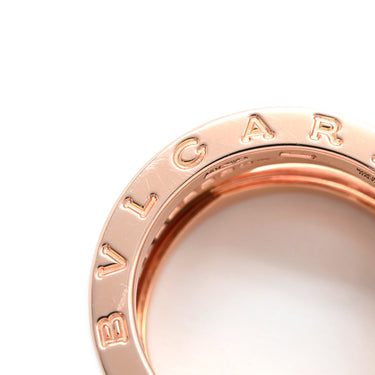 ブルガリ BVLGARI ビーゼロワン B-zero1 レジェンド 3バンド ダイヤリング ピンクゴールド K18PG ダイヤモンド #55(JP15) リング 指輪 750 18金 14号