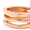 ブルガリ BVLGARI ビーゼロワン B-zero1 レジェンド 3バンド ダイヤリング ピンクゴールド K18PG ダイヤモンド #55(JP15) リング 指輪 750 18金 14号