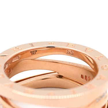 ブルガリ BVLGARI ビーゼロワン B-zero1 レジェンド 3バンド ダイヤリング ピンクゴールド K18PG ダイヤモンド #55(JP15) リング 指輪 750 18金 14号