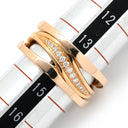ブルガリ BVLGARI ビーゼロワン B-zero1 レジェンド 3バンド ダイヤリング ピンクゴールド K18PG ダイヤモンド #55(JP15) リング 指輪 750 18金 14号