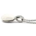 ポメラート Pomellato カプリ ホワイト×ホワイトゴールド K18WG ダイヤモンド カルセドニー ネックレス Au750 18K 18金 スクエアモチーフ ダイヤ カルセドニー