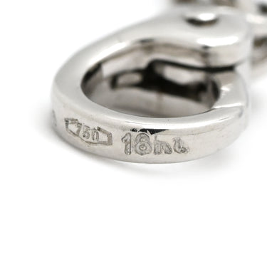 ポメラート Pomellato カプリ ホワイト×ホワイトゴールド K18WG ダイヤモンド カルセドニー ネックレス Au750 18K 18金 スクエアモチーフ ダイヤ カルセドニー