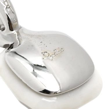 ポメラート Pomellato カプリ ホワイト×ホワイトゴールド K18WG ダイヤモンド カルセドニー ネックレス Au750 18K 18金 スクエアモチーフ ダイヤ カルセドニー