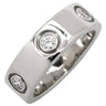 カルティエ Cartier ラブリング フルダイヤ ホワイトゴールド K18WG ダイヤモンド #47 リング 指輪 LOVE Ring Au750 18K 18金 6石 6P 6粒 7.5号