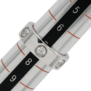 カルティエ Cartier ラブリング フルダイヤ ホワイトゴールド K18WG ダイヤモンド #47 リング 指輪 LOVE Ring Au750 18K 18金 6石 6P 6粒 7.5号