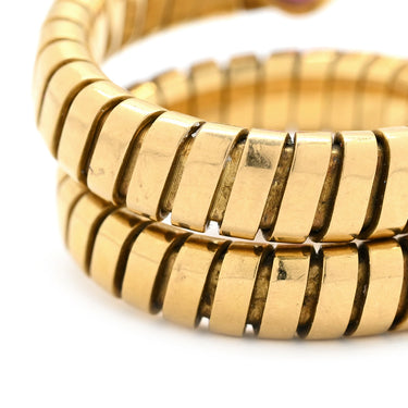 ブルガリ BVLGARI トゥボガス イエローゴールド K18YG ピンクトルマリン リング 指輪 750 18K 18金