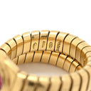 ブルガリ BVLGARI トゥボガス イエローゴールド K18YG ピンクトルマリン リング 指輪 750 18K 18金