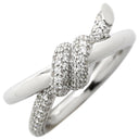 ティファニー Tiffany & Co ノット ダブル ロウ ダイヤリング ホワイトゴールド K18WG ダイヤモンド リング 指輪 18K 750AU 11号