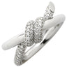 ティファニー Tiffany & Co ノット ダブル ロウ ダイヤリング ホワイトゴールド K18WG ダイヤモンド リング 指輪 18K 750AU 11号