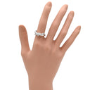 ティファニー Tiffany & Co ノット ダブル ロウ ダイヤリング ホワイトゴールド K18WG ダイヤモンド リング 指輪 18K 750AU 11号