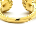 ヴァンクリーフアーペル Van Cleef & Arpels ペルレ クルール アントレ レ ドア VCARO9SU52 イエローゴールド K18YG ダイヤモンド マラカイト #52(JP12) リング 指輪 11.5号