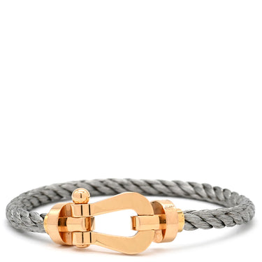 フレッド FRED フォース10 ブレスレット LM シルバーXピンクゴールド K18PG GP ステンレスケーブル ＃16 ブレスレット