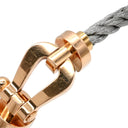 フレッド FRED フォース10 ブレスレット LM シルバーXピンクゴールド K18PG GP ステンレスケーブル ＃16 ブレスレット