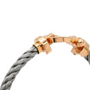 フレッド FRED フォース10 ブレスレット LM シルバーXピンクゴールド K18PG GP ステンレスケーブル ＃16 ブレスレット
