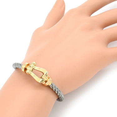 フレッド FRED フォース10 ブレスレット LM シルバーXピンクゴールド K18PG GP ステンレスケーブル ＃16 ブレスレット