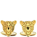カレライカレラ Carrera y Carrera イエローゴールド K18YG カフス Au750 18K カフリンクス カフスボタン ヒョウモチーフ 豹