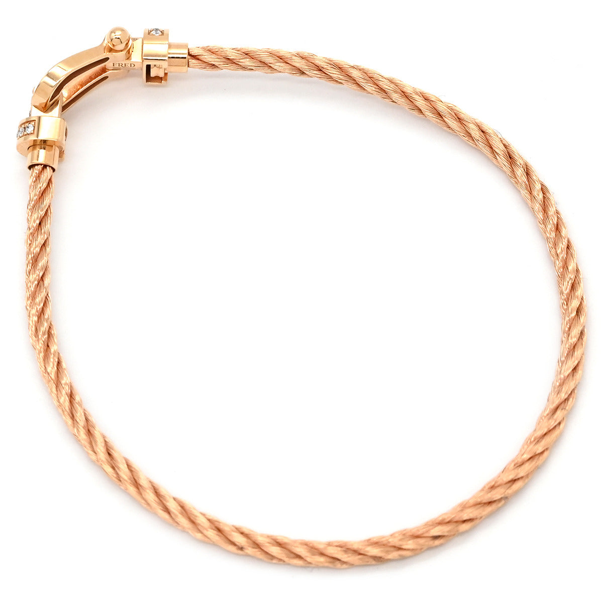 フレッド FRED フォース10 ハーフ ダイヤモンド ピンクゴールド