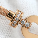 フレッド FRED フォース10 ハーフ ダイヤモンド ピンクゴールド K18PG ダイヤモンド ブレスレット Au750 18K 18金 ミディアム