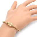 フレッド FRED フォース10 ハーフ ダイヤモンド ピンクゴールド K18PG ダイヤモンド ブレスレット Au750 18K 18金 ミディアム