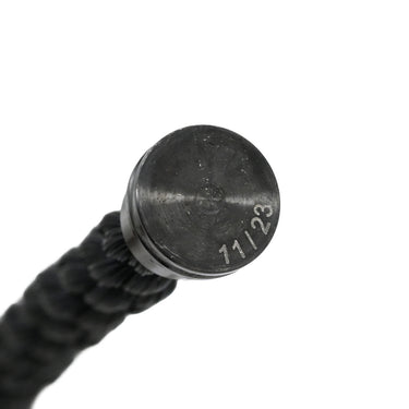 フレッド FRED フォース10 LM ハーフダイヤ ホワイトゴールド×シルバー K18WG ダイヤモンド ステンレスケーブル メタル ＃17 ブレスレット グレー ダイヤモンド