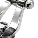 フレッド FRED フォース10 LM ハーフダイヤ ホワイトゴールド×シルバー K18WG ダイヤモンド ステンレスケーブル メタル ＃17 ブレスレット グレー ダイヤモンド