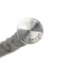 フレッド FRED フォース10 LM ハーフダイヤ ホワイトゴールド×シルバー K18WG ダイヤモンド ステンレスケーブル メタル ＃17 ブレスレット グレー ダイヤモンド