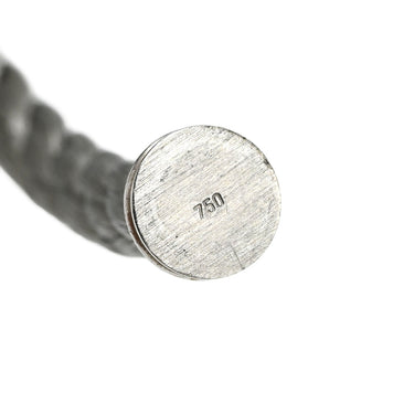 フレッド FRED フォース10 ラージモデル シルバー×ホワイトゴールド K18WG ステンレスケーブル ブレスレット Au750 18K 18金 ステンレスケーブル