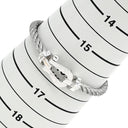 フレッド FRED フォース10 ラージモデル シルバー×ホワイトゴールド K18WG ステンレスケーブル ブレスレット Au750 18K 18金 ステンレスケーブル