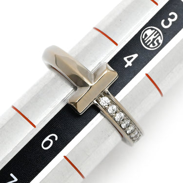 ティファニー Tiffany & Co Tワン ナロー ダイヤリング ホワイトゴールド K18WG ダイヤモンド リング 指輪 T＆Co. 750 WG 18金 パヴェダイヤ 5号