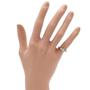 ティファニー Tiffany & Co Tワン ナロー ダイヤリング ホワイトゴールド K18WG ダイヤモンド リング 指輪 T＆Co. 750 WG 18金 パヴェダイヤ 5号