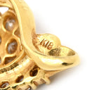 ノンブランド NON BRAND パヴェダイヤ イエローゴールド K18YG ダイヤモンド ペンダントトップ ネックレストップ フラワーモチーフ