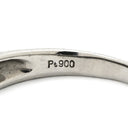 ノンブランド NON BRAND パヴェリング プラチナシルバー Pt900 ダイヤモンド リング 指輪 3連ダイヤ 15号