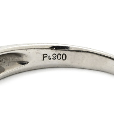 ノンブランド NON BRAND パヴェリング プラチナシルバー Pt900 ダイヤモンド リング 指輪 3連ダイヤ 15号