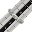 ノンブランド NON BRAND パヴェリング プラチナシルバー Pt900 ダイヤモンド リング 指輪 3連ダイヤ 15号