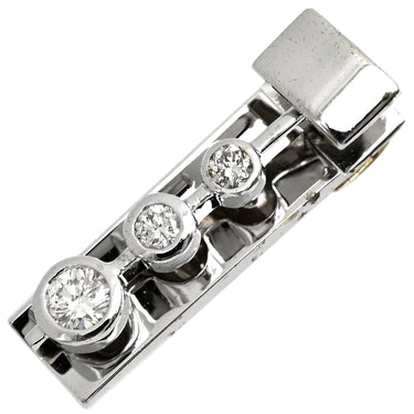 ノンブランド NON BRAND ダイヤ ホワイトゴールド K18WG ダイヤモンド ペンダントトップ 3石 3連 ドロップ