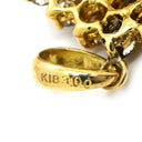 ノンブランド NON BRAND パヴェダイヤ イエローゴールド K18YG ダイヤモンド ペンダントトップ フラワー ネックレストップ