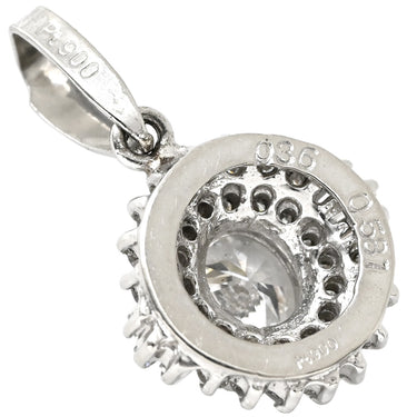 ノンブランド NON BRAND プラチナシルバー Pt900 ダイヤモンド ペンダントトップ プラチナム ペンダントヘッド センターダイヤ パヴェ メレダイヤ